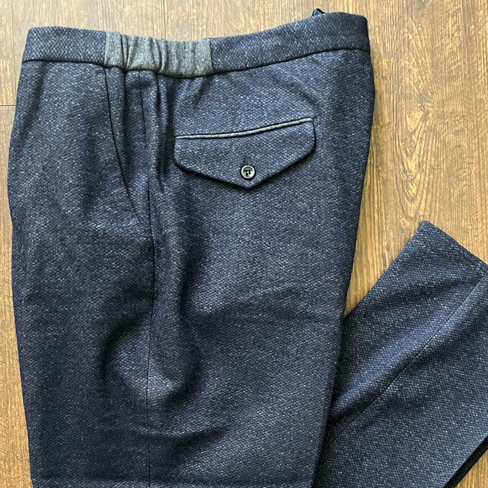 INCOTEX Men Blue Dress Trousers Slim-Fit